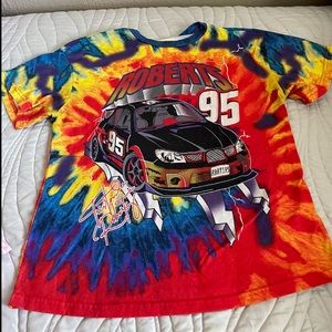 SHEIN Tie Dye Streetwear Car Shirt